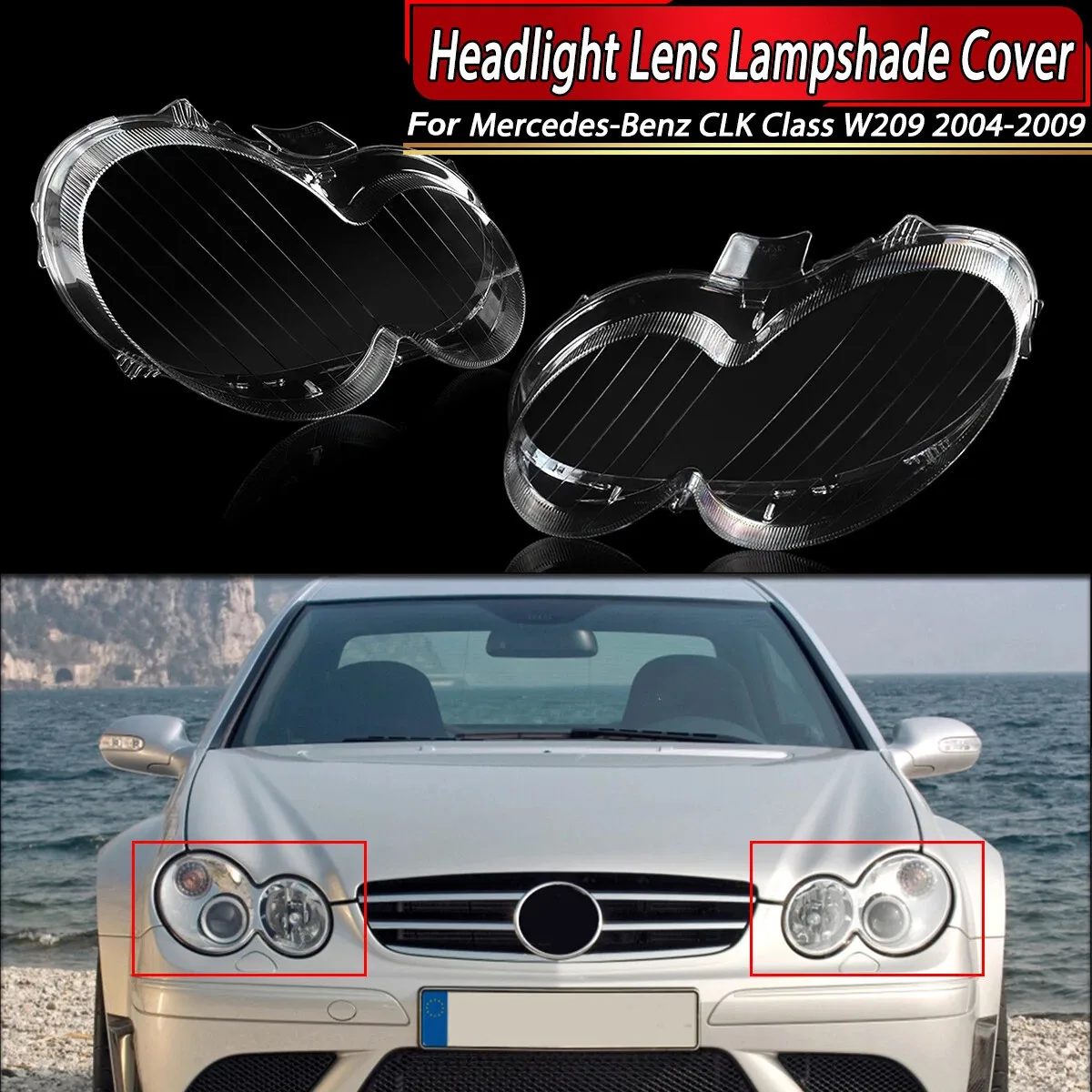 Car Front Headlight Lens Cover Transparent Lamp Shade Lamp Cover Caps For Mercedes-Benz W209 CLK 2Door 2003-2009
Car Front Headlight Lens Cover Transparent Lamp Shade Lamp Cover Caps For Mercedes-Benz W209 CLK 2Door 2003-2009