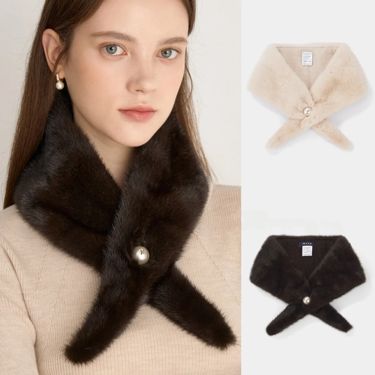 Warm Pearlescent Water Rabbit Fur Scarf with Collar Self-Preservation Style Korean Design Winter Accessory
Warm Pearlescent Water Rabbit Fur Scarf with Collar Self-Preservation Style Korean Design Winter Accessory