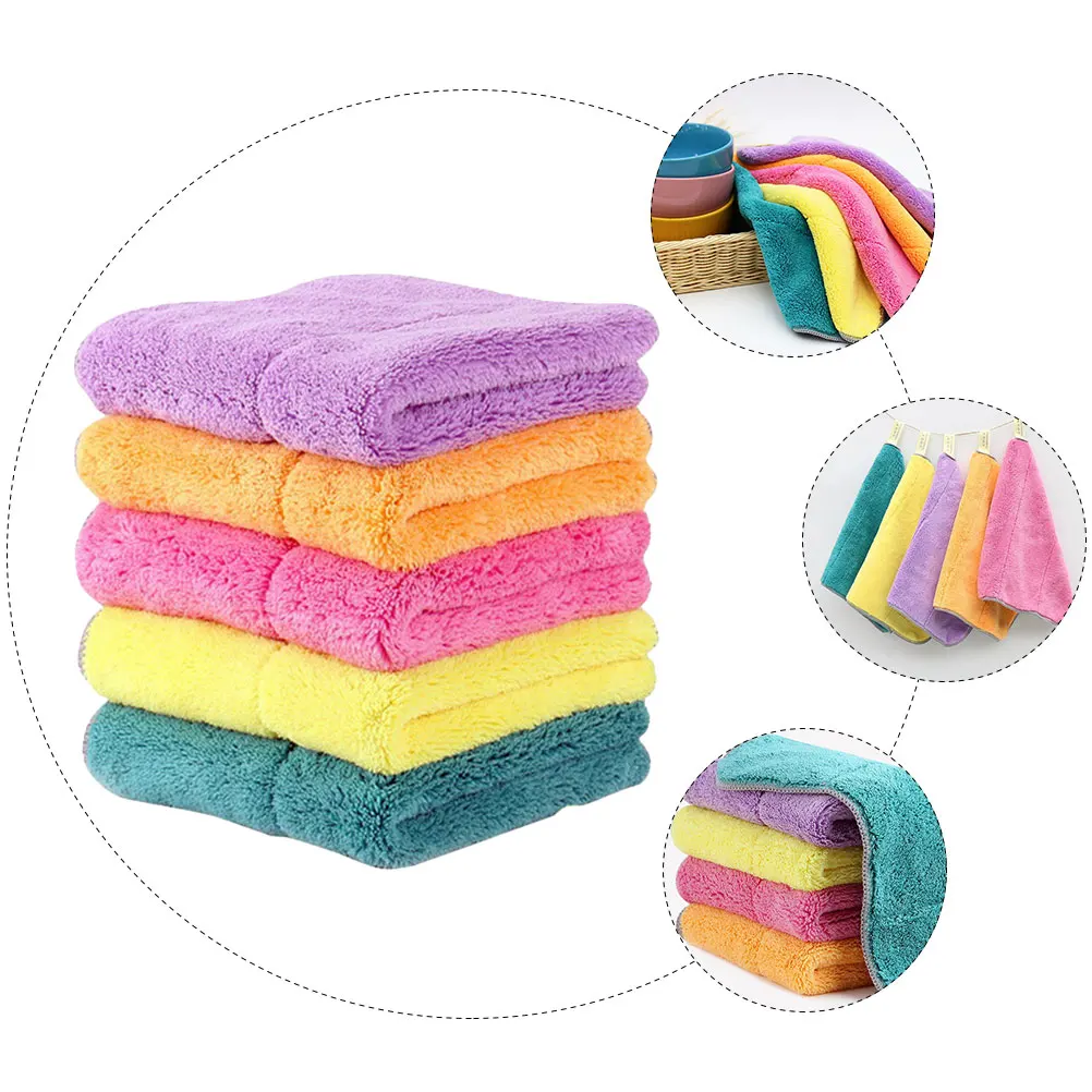 5 Pcs Dishcloths Bamboo Fiber Non shrinking Cleaning Rags Kitchen Duster Cloths Household Tableware Scrubbing Cloth
5 Pcs Dishcloths Bamboo Fiber Non shrinking Cleaning Rags Kitchen Duster Cloths Household Tableware Scrubbing Cloth