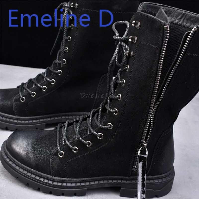 Men's Trendy Boots Punk British Style Long Boots Casual High Boots Mid Heel Round Toe Belt Buckle Chain Decorative Work Boots
Men's Trendy Boots Punk British Style Long Boots Casual High Boots Mid Heel Round Toe Belt Buckle Chain Decorative Work Boots