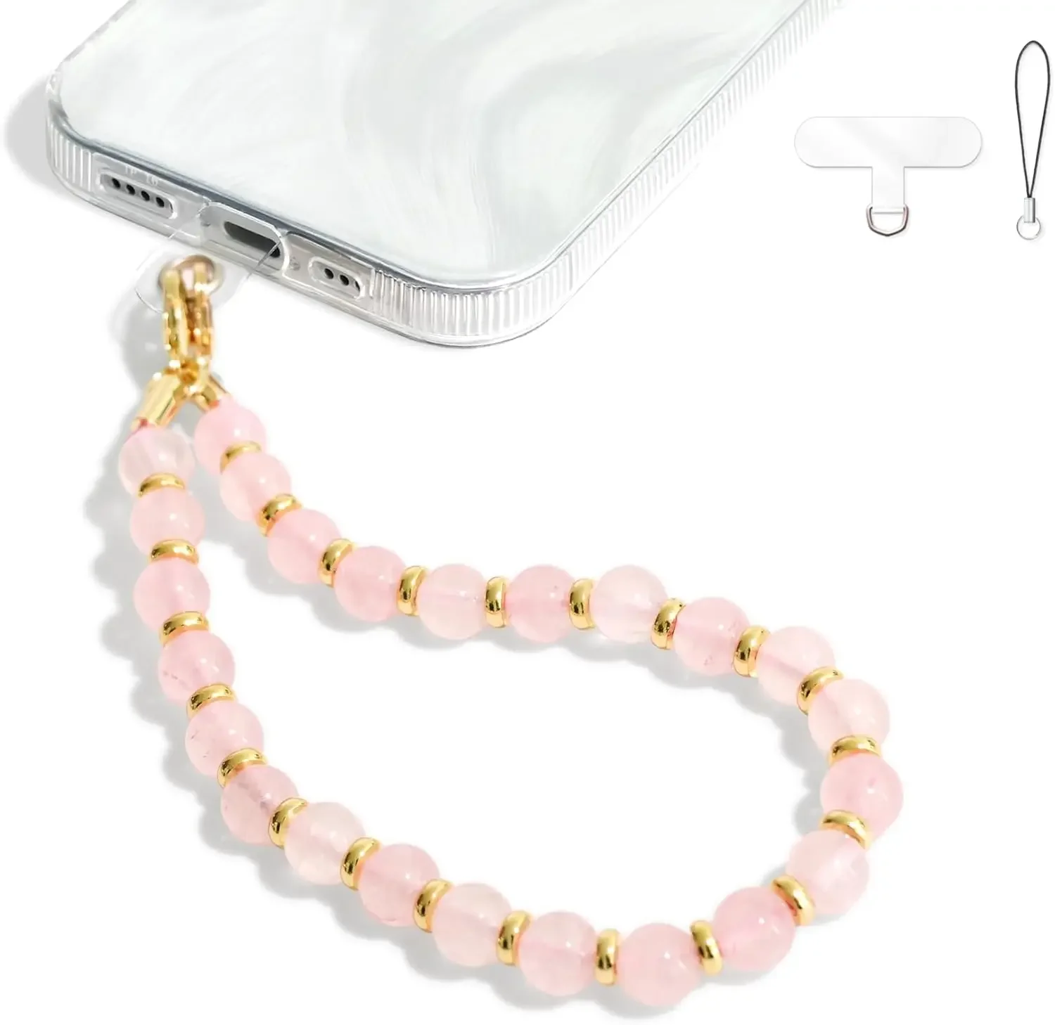 Genuine Gemstone Beaded Phone Wrist Strap, Detachable Bracelet With Tether Tab For Secure Grip
Genuine Gemstone Beaded Phone Wrist Strap, Detachable Bracelet With Tether Tab For Secure Grip