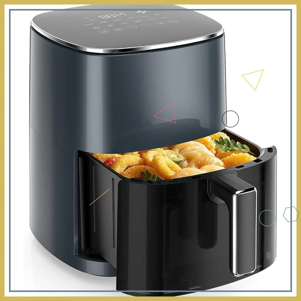 6QT Square Air Fryer with Window, 12-in-1 Family Oven, 400°F Rapid Crisp, Nonstick Basket, Grey
6QT Square Air Fryer with Window, 12-in-1 Family Oven, 400°F Rapid Crisp, Nonstick Basket, Grey