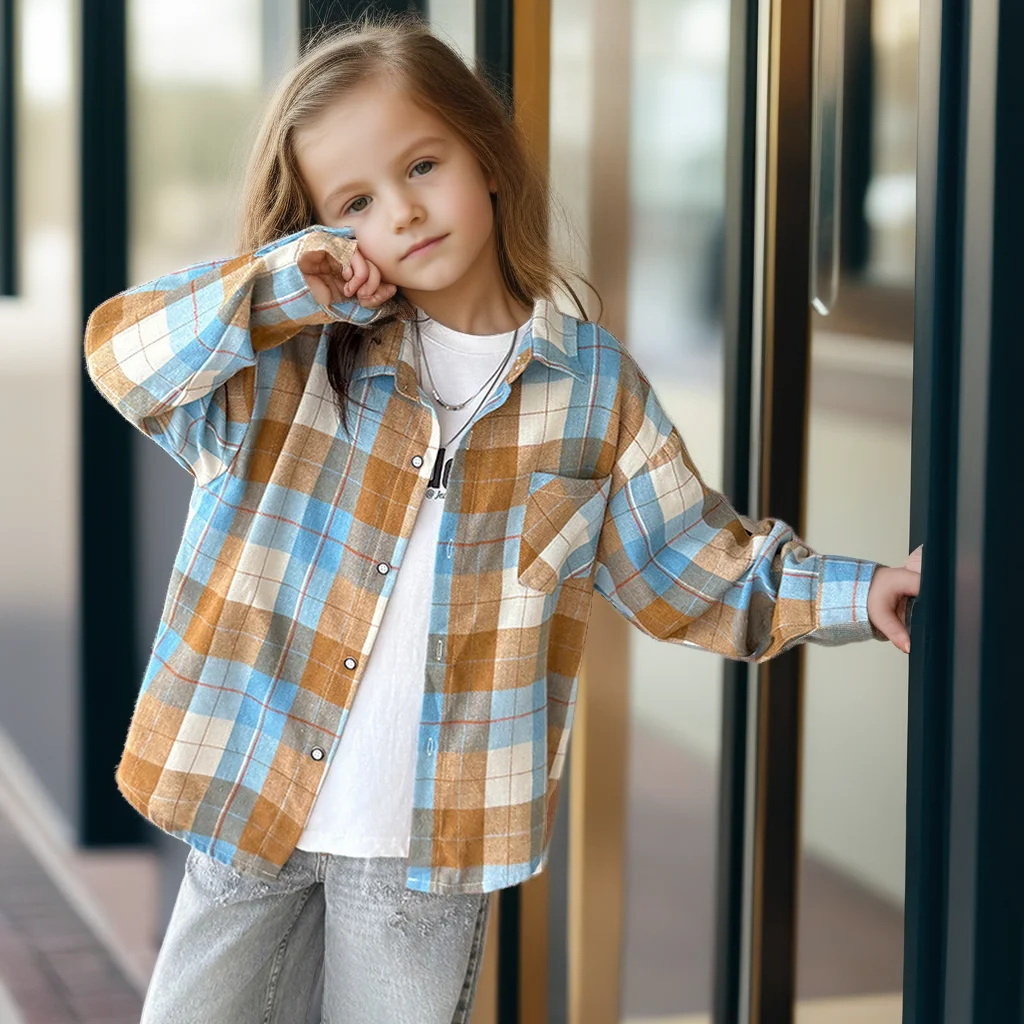 Teens Girls Blouse 2025 Spring Long Sleeve Plaid Shirts for Kids Casual Versatile Fashion Children Tops Clothes 10 12 13 Years
Teens Girls Blouse 2025 Spring Long Sleeve Plaid Shirts for Kids Casual Versatile Fashion Children Tops Clothes 10 12 13 Years