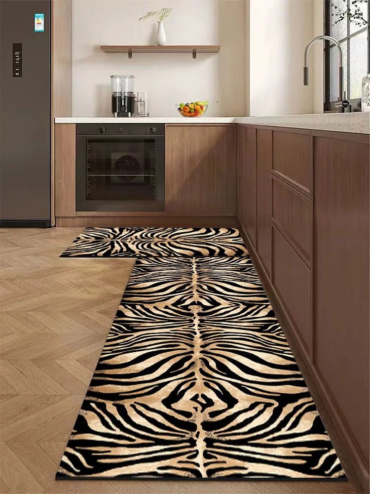 New kitchen & bath rug: classic zebra animal print pattern. Non-slip, absorbent, easy to clean.
New kitchen & bath rug: classic zebra animal print pattern. Non-slip, absorbent, easy to clean.