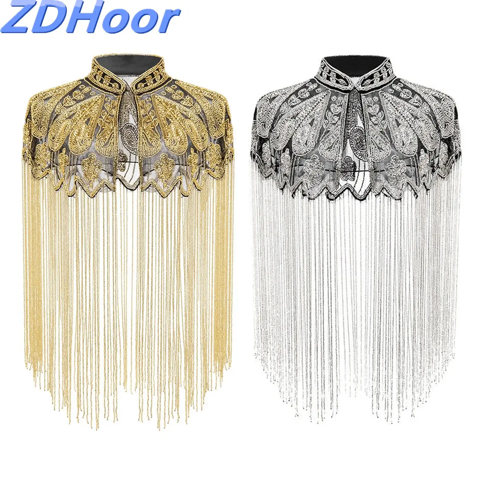 Sequins Beaded Evening Cape Women Fringed Shawl Wraps Flapper Dresses Art Decor for Wedding Party
Sequins Beaded Evening Cape Women Fringed Shawl Wraps Flapper Dresses Art Decor for Wedding Party