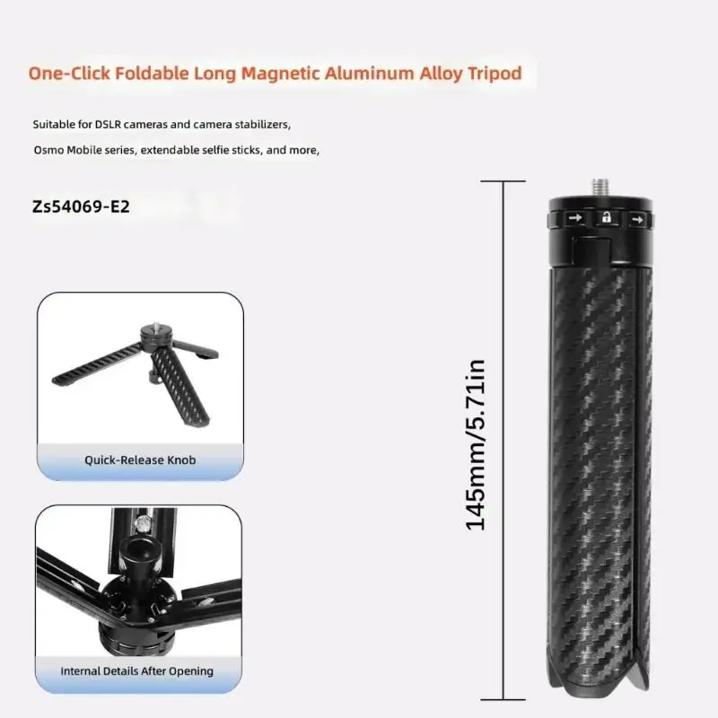 Y1UB Functional Handheld Selfies Desktop Tripod With AntiSlip Feet For Smooth Footages Social Media Videos 1/4in Screw
Y1UB Functional Handheld Selfies Desktop Tripod With AntiSlip Feet For Smooth Footages Social Media Videos 1/4in Screw