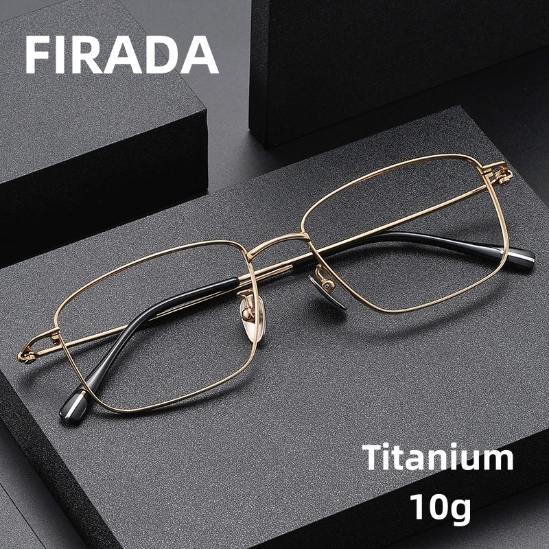 FIRADA Fashion Luxury Eyewear For Women Retro Pure Titanium Square Eyeglasses Comfortable Prescription Glasses Frame Men 80916-C
FIRADA Fashion Luxury Eyewear For Women Retro Pure Titanium Square Eyeglasses Comfortable Prescription Glasses Frame Men 80916-C