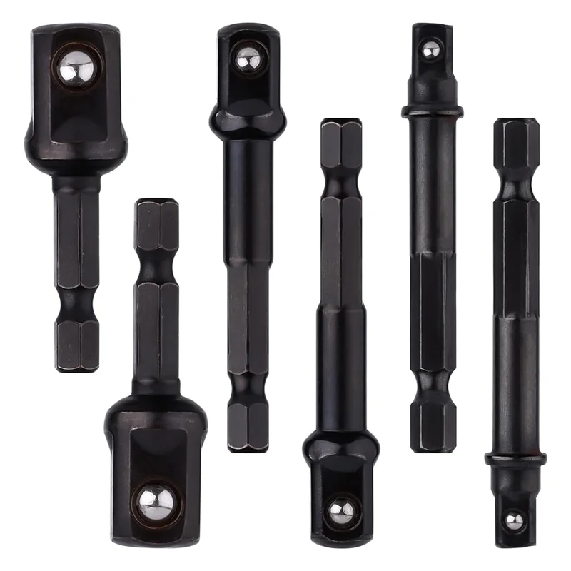 T99C-6Pcs Impact Socket Adapter Set,1/4,1/2,3/8 Inch Impact Driver Conversion Set Socket Driver Bits Drill Socket Adapter Kit 
T99C-6Pcs Impact Socket Adapter Set,1/4,1/2,3/8 Inch Impact Driver Conversion Set Socket Driver Bits Drill Socket Adapter Kit