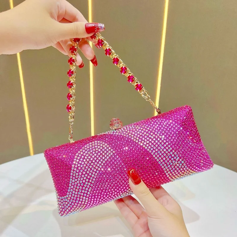 New Women's Luxury Full Diamond Bag Wedding Bridesmaid Bag Party Bag Water Diamond Sparkling Banquet Bag Chain Bag
New Women's Luxury Full Diamond Bag Wedding Bridesmaid Bag Party Bag Water Diamond Sparkling Banquet Bag Chain Bag