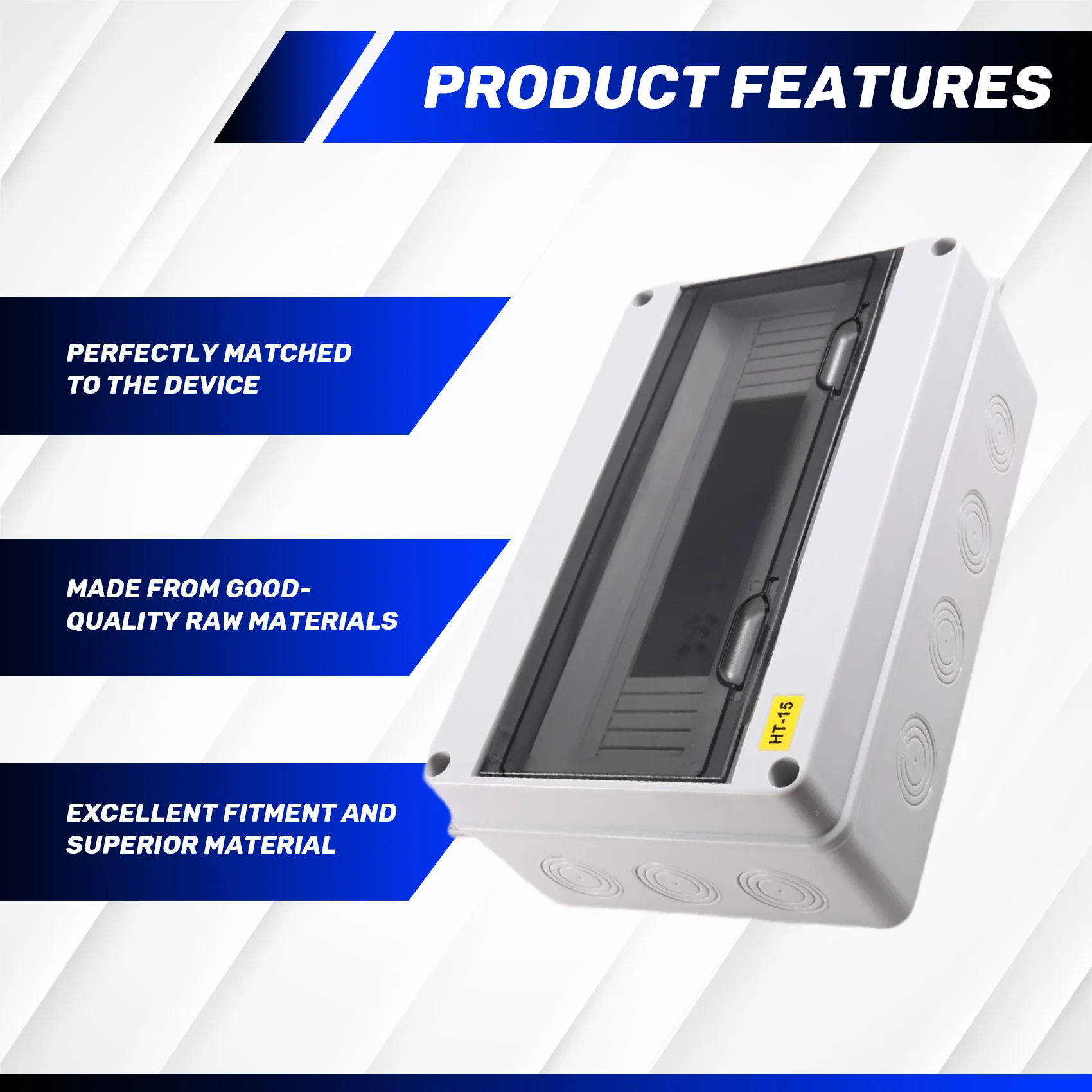 ABCA-HT Series Junction Box 15WAY PC IP65 Waterproof Distribution Box Outdoor Plastic Electrical HT-15Way Forcircuit Breaker
ABCA-HT Series Junction Box 15WAY PC IP65 Waterproof Distribution Box Outdoor Plastic Electrical HT-15Way Forcircuit Breaker