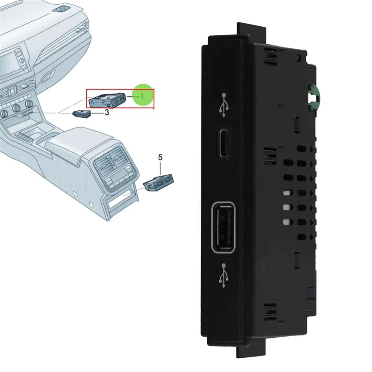 Для VW Tiguan MK2 Viloran USB TYPE-C Plug Armerst USB передняя консоль USB-порты с кабелем 30D 035736
Для VW Tiguan MK2 Viloran USB TYPE-C Plug Armerst USB передняя консоль USB-порты с кабелем 30D 035736