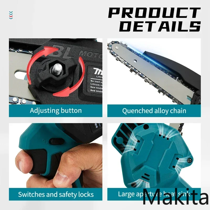 MAKITA Japan Makita electric chainsaw UC100 rechargeable branch pruning 4 inch wood workshop DIY with 12V lithium electric loggi
MAKITA Japan Makita electric chainsaw UC100 rechargeable branch pruning 4 inch wood workshop DIY with 12V lithium electric loggi