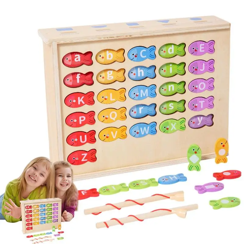 Wooden Magnetic Fishing Game Wooden Alphabet Fishing Game Color Sorting Puzzle Fine Motor Skills Toys Interactive Learning Toys
Wooden Magnetic Fishing Game Wooden Alphabet Fishing Game Color Sorting Puzzle Fine Motor Skills Toys Interactive Learning Toys