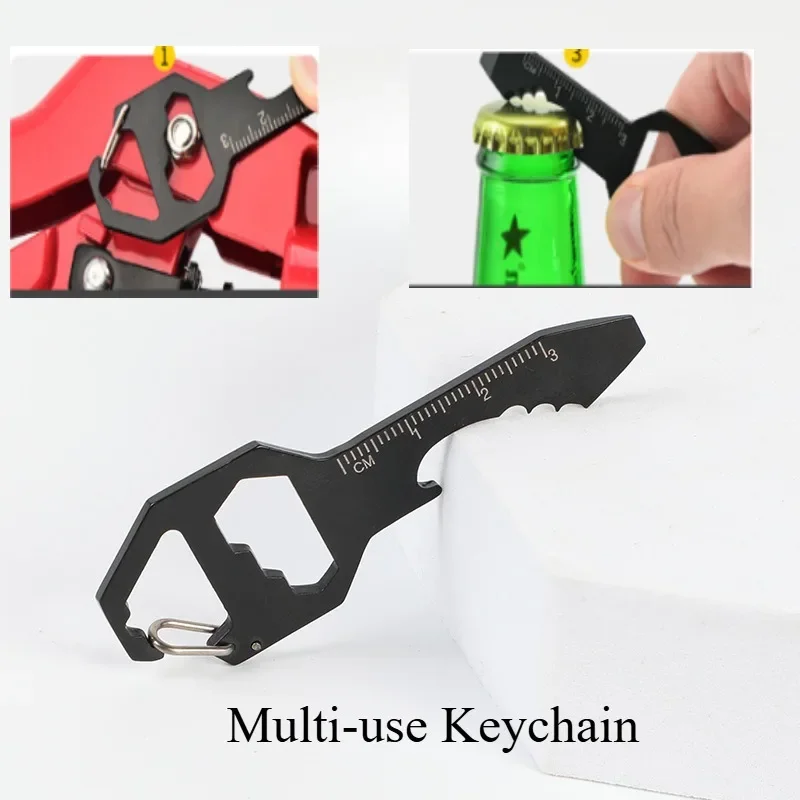 Multi-use Keychain Portable Stainless Steel Keyring Bottle Opener Wrench Screwdriver Measuring Ruler Outdoor Key Holder for Men
Multi-use Keychain Portable Stainless Steel Keyring Bottle Opener Wrench Screwdriver Measuring Ruler Outdoor Key Holder for Men