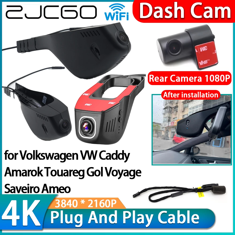 ZJCGO for Volkswagen VW Caddy Amarok Touareg Gol Voyage Saveiro Ameo 4K Wifi Car DVR Video Recorder Dash Cam Front Rear Camera
ZJCGO for Volkswagen VW Caddy Amarok Touareg Gol Voyage Saveiro Ameo 4K Wifi Car DVR Video Recorder Dash Cam Front Rear Camera