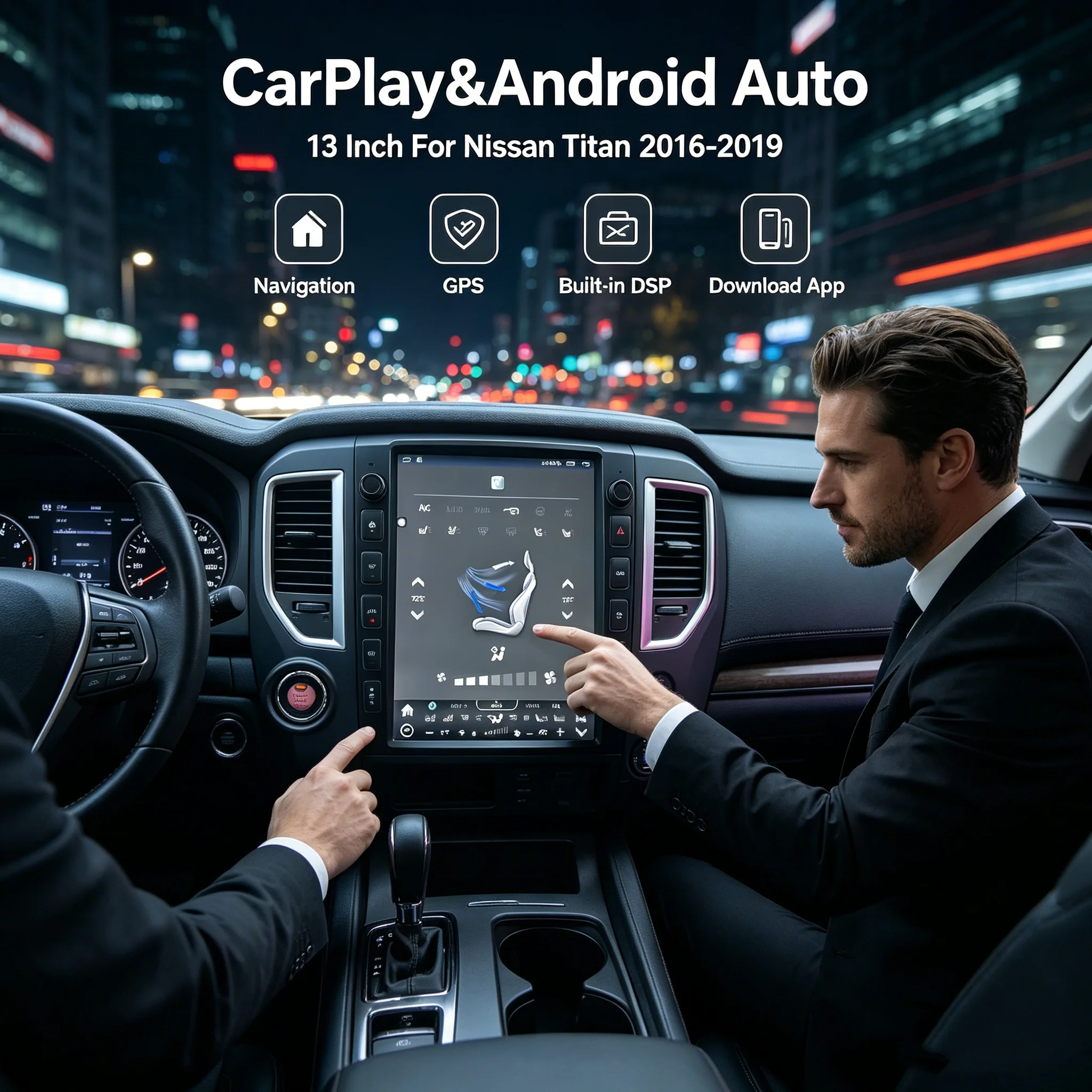 13 inch GPS Android 13 Auto Navigation Stereo For Nissan Titan 2016 2017 2018 2019 CarPlay Multimedia Player Car Radio Head Unit
13 inch GPS Android 13 Auto Navigation Stereo For Nissan Titan 2016 2017 2018 2019 CarPlay Multimedia Player Car Radio Head Unit