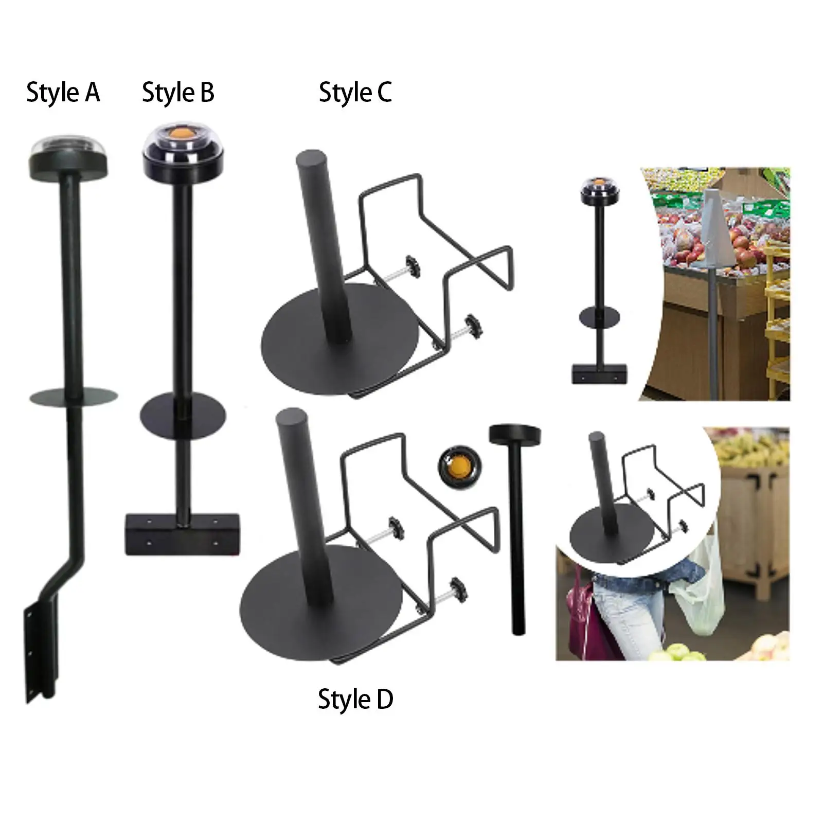 Supermarket Roll Bag Rack Grocery Bag Holder Stable Modern Multifunctional Bracket Display Stand for Store Farmer Market Shop
Supermarket Roll Bag Rack Grocery Bag Holder Stable Modern Multifunctional Bracket Display Stand for Store Farmer Market Shop