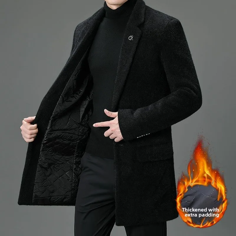 Элитный мужской шерстяной пиджак 2025 года, новинка, средней длины, приталенный, модный, осенне-зимний, деловой повседневный, однотонный
Элитный мужской шерстяной пиджак 2025 года, новинка, средней длины, приталенный, модный, осенне-зимний, деловой повседневный, однотонный