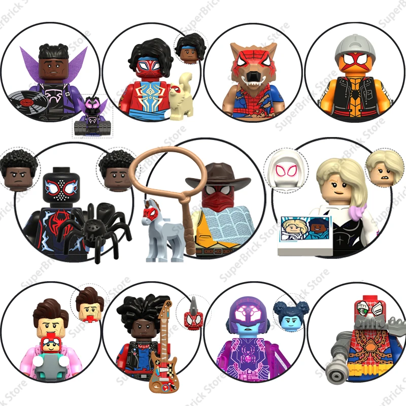 66797 Marvel's Superhero Spideman: Across the Spider-Verse Series Mini Action Figures Model Building Blocks Set Kids Toy Gifts
66797 Marvel's Superhero Spideman: Across the Spider-Verse Series Mini Action Figures Model Building Blocks Set Kids Toy Gifts