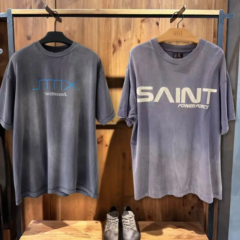 Men Women Cotton Saint Tshirt Viantge Wahsed Old Streetwear Round Neck Short Sleeve Top Tees Loose MX6 Summer Outfit
Men Women Cotton Saint Tshirt Viantge Wahsed Old Streetwear Round Neck Short Sleeve Top Tees Loose MX6 Summer Outfit