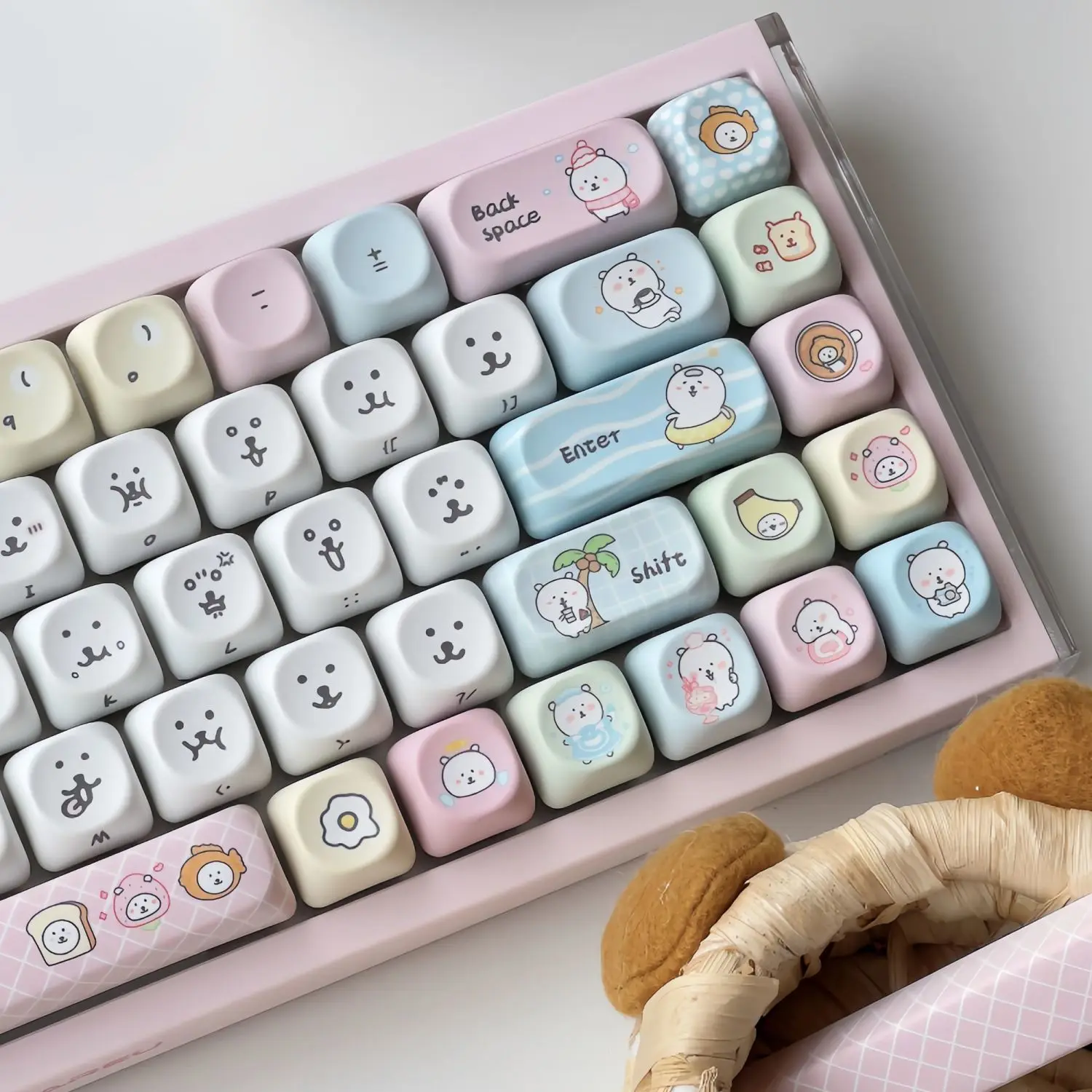 Anime Chiikawa Self-deprecating Bear MOA Original Factory Keycaps PBT Sublimation Cute Girls Full Set Cartoon Kawaii 2026 New
Anime Chiikawa Self-deprecating Bear MOA Original Factory Keycaps PBT Sublimation Cute Girls Full Set Cartoon Kawaii 2026 New