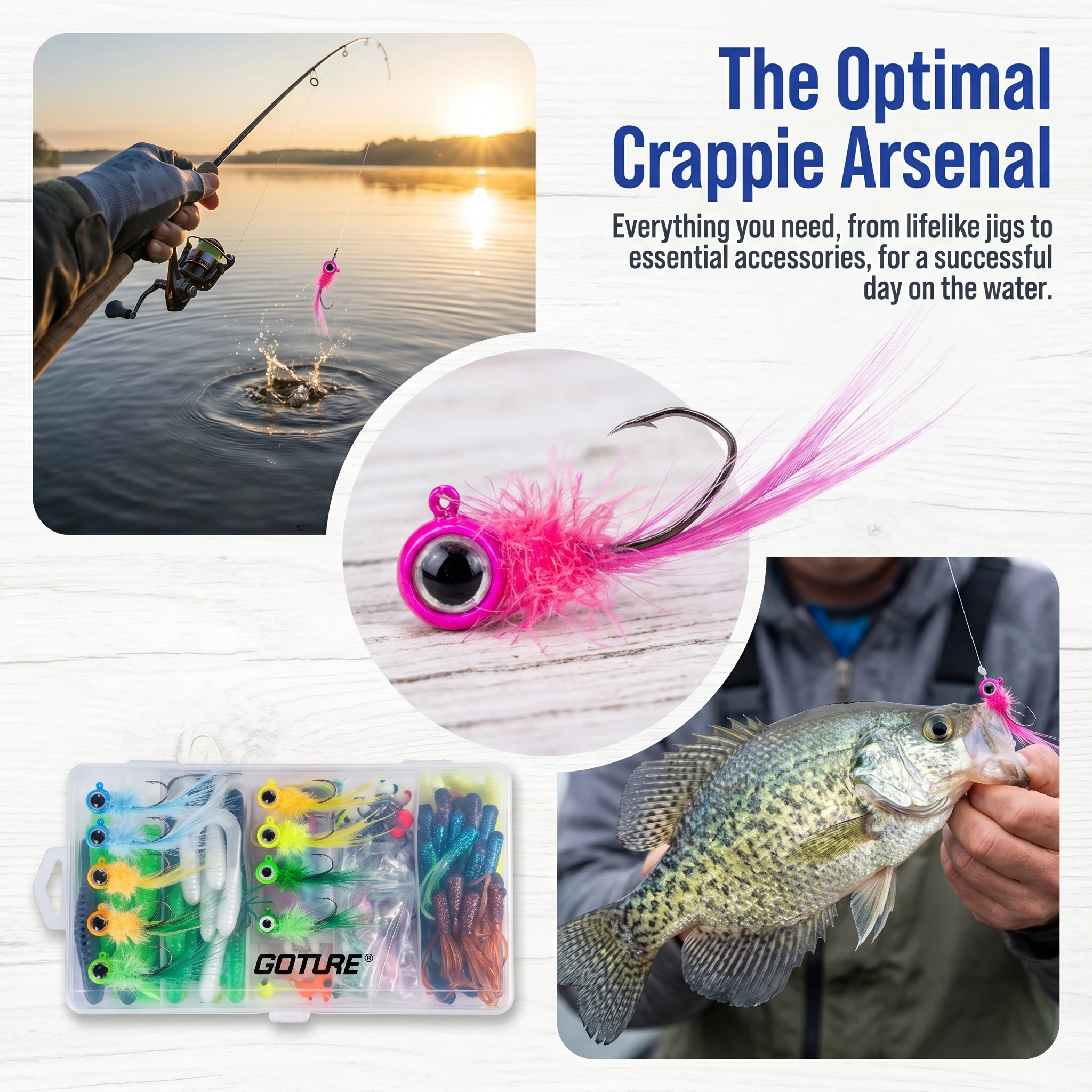 Goture 128pcs Soft Fishing Lures Kit Silicone Lure Set Artificial Bait Worm with Crank Jig Head Hook Tackle Accessories
Goture 128pcs Soft Fishing Lures Kit Silicone Lure Set Artificial Bait Worm with Crank Jig Head Hook Tackle Accessories