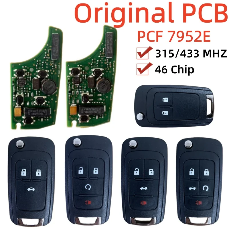 For Chevrolet original PCB Malibu Cruze Aveo Spark Sail Opel/Vauxhall keyless 2/3/4/5 Buttons 46Chip PCF7952E 315 433MHZ Car Key
For Chevrolet original PCB Malibu Cruze Aveo Spark Sail Opel/Vauxhall keyless 2/3/4/5 Buttons 46Chip PCF7952E 315 433MHZ Car Key