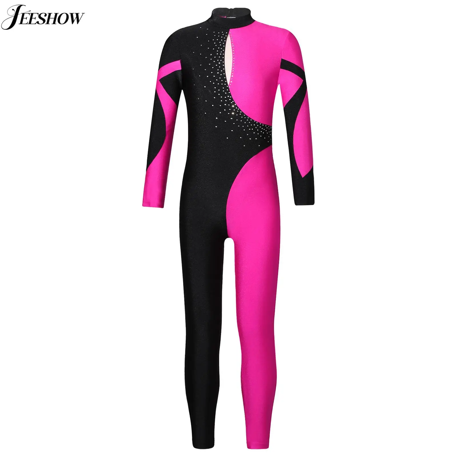 Kids Girls Gymnastics Dance Unitard Bodysuit Shiny Rhinestone Color Block Long Sleeve Full Body Leotard Skating Dance Jumpsuit
Kids Girls Gymnastics Dance Unitard Bodysuit Shiny Rhinestone Color Block Long Sleeve Full Body Leotard Skating Dance Jumpsuit