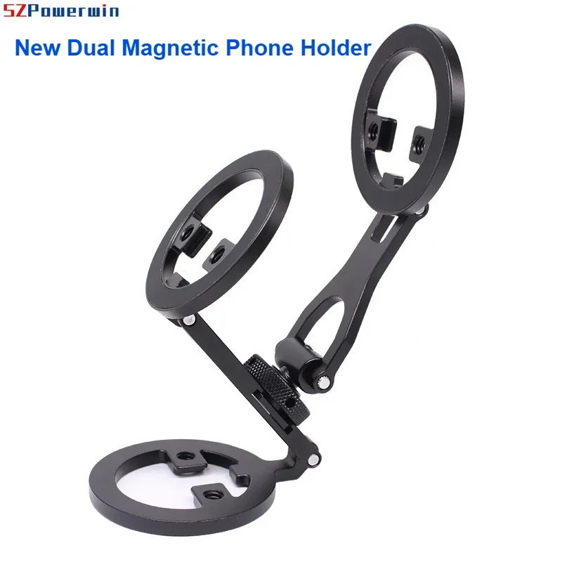 MagSafe Phone Holder, Dual Mounting with Cold Shoe & 1/4"-20, Compatible for iPhone 16 15 14 Pro Android, Tripod Desktop Stand
MagSafe Phone Holder, Dual Mounting with Cold Shoe & 1/4"-20, Compatible for iPhone 16 15 14 Pro Android, Tripod Desktop Stand