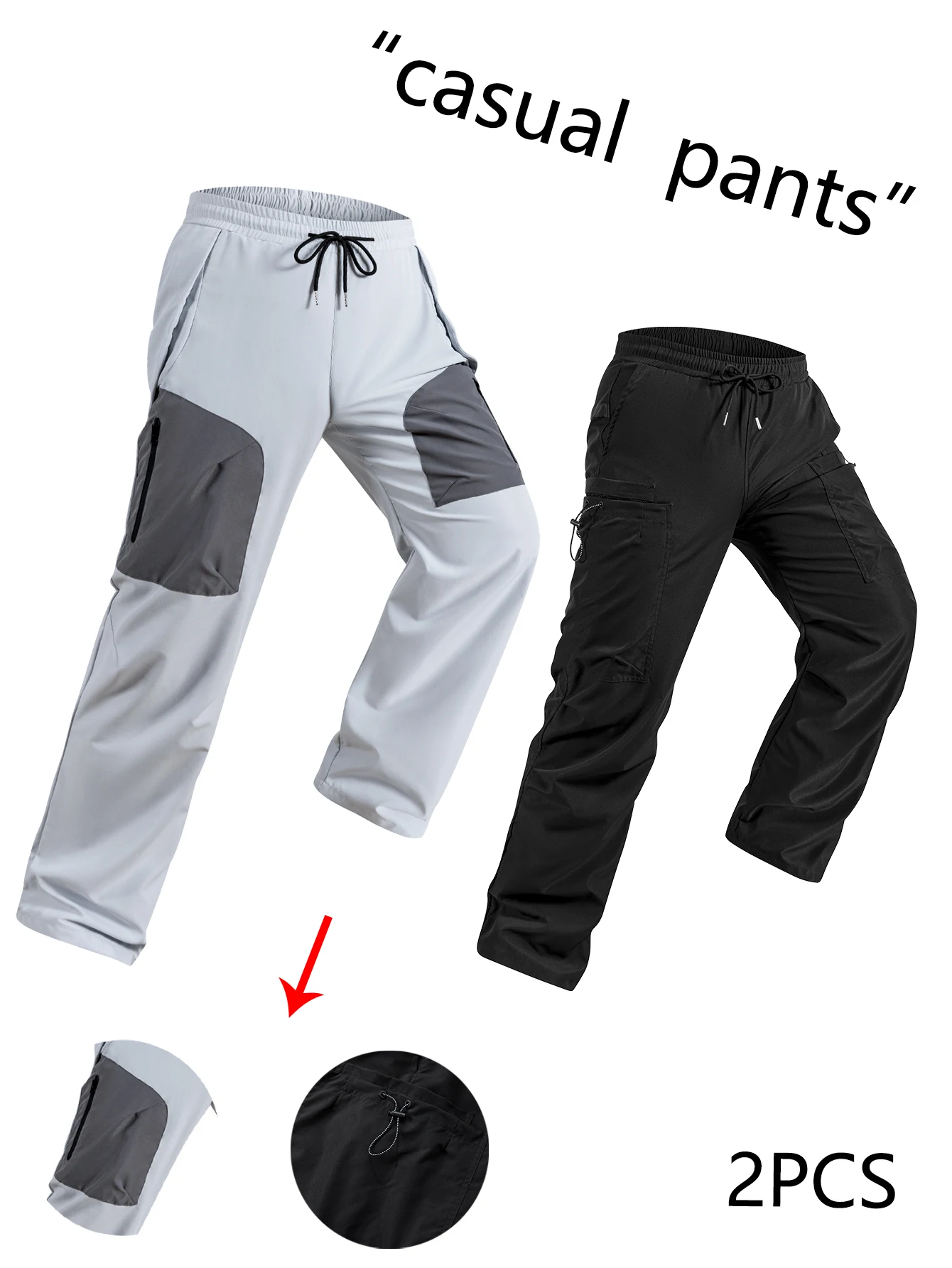 Men's Casual Pants Set Regular Fit Sporty Style Color Block Workwear Long Trousers Suitable for Outdoor Activities
Men's Casual Pants Set Regular Fit Sporty Style Color Block Workwear Long Trousers Suitable for Outdoor Activities