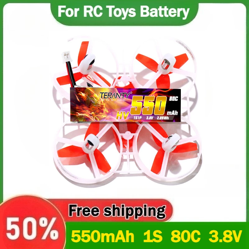 【In Stock】TERANTY 550mAh 1S 80C 3.8V HV Indoor Remote Control Racing Drone Model Aircraft UAV FPV Lithium Battery
【In Stock】TERANTY 550mAh 1S 80C 3.8V HV Indoor Remote Control Racing Drone Model Aircraft UAV FPV Lithium Battery