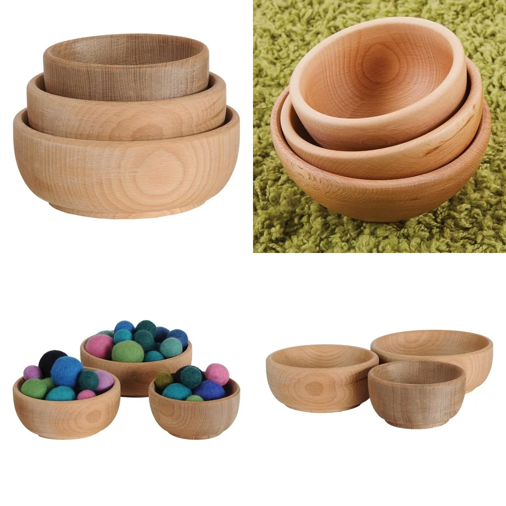 Comfortable Wooden Nesting Bowls Set of 3 Eco Friendly Kitchen Dining Tableware Natural Bamboo Storage Containers for Home Use
Comfortable Wooden Nesting Bowls Set of 3 Eco Friendly Kitchen Dining Tableware Natural Bamboo Storage Containers for Home Use