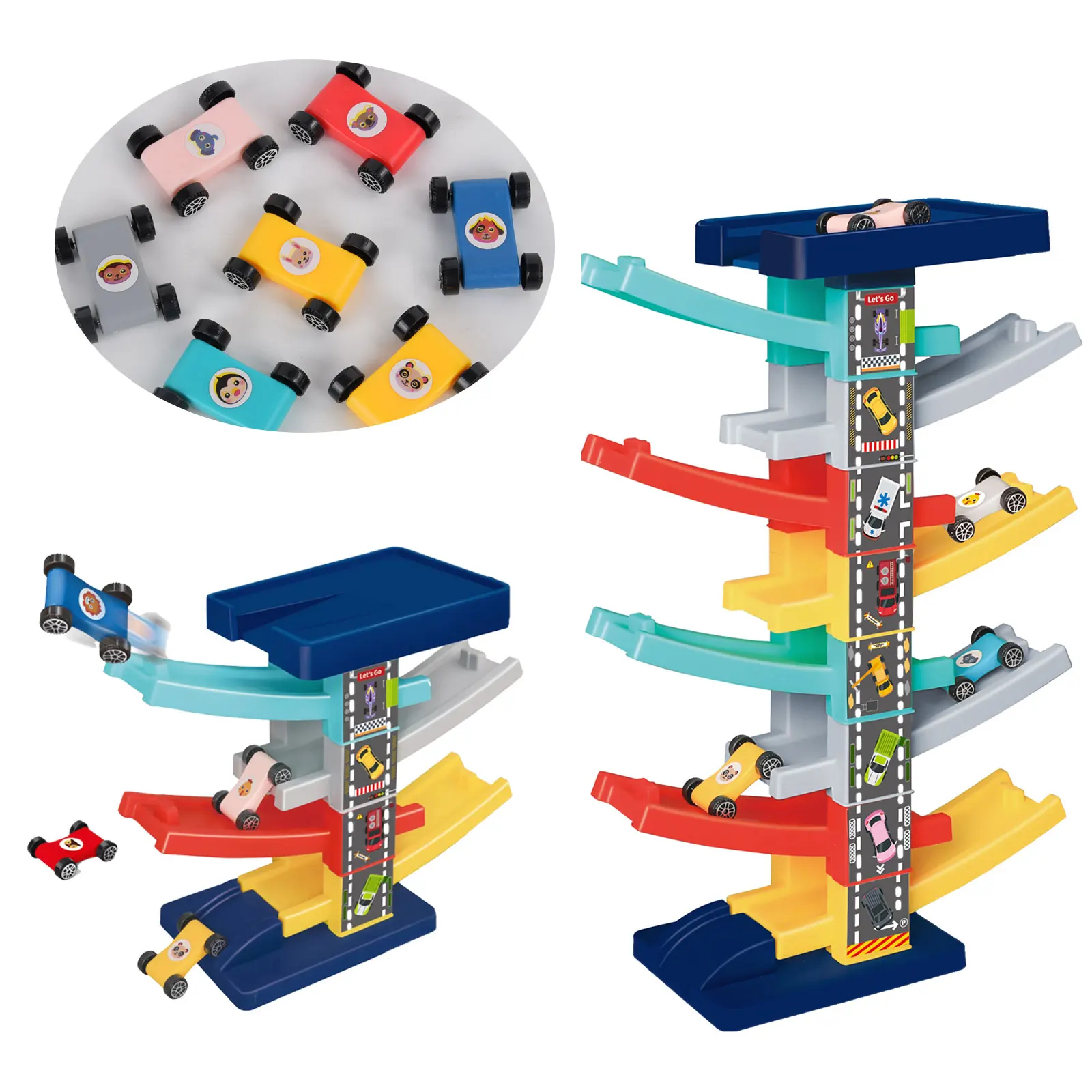 Children's rail car toy gliding cartoon track mini car inertia 3-year-old boy and girl parking lot multi-level set birthday gift
Children's rail car toy gliding cartoon track mini car inertia 3-year-old boy and girl parking lot multi-level set birthday gift