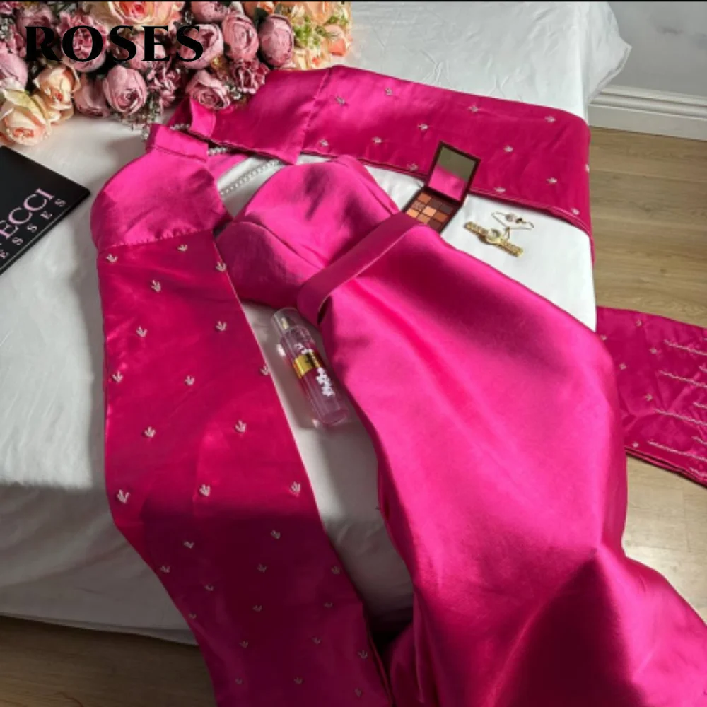 ROSES Фуксия Вечернее платье с рукавами и накидкой Элегантное ночное платье Атласное платье трапециевидной формы с кристаллами для женщин 프롬 드레스 по индивидуальному заказу
ROSES Фуксия Вечернее платье с рукавами и накидкой Элегантное ночное платье Атласное платье трапециевидной формы с кристаллами для женщин 프롬 드레스 по индивидуальному заказу