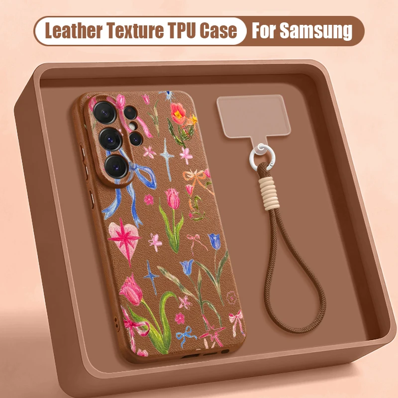 Lanyard TPU Phone Case For Samsung Galaxy S26 S25 S24 Ultra S23 S25 FE A57 A37 A17 A56 A55 A16 A26 A54 Tulip Flowers Print Cover
Lanyard TPU Phone Case For Samsung Galaxy S26 S25 S24 Ultra S23 S25 FE A57 A37 A17 A56 A55 A16 A26 A54 Tulip Flowers Print Cover