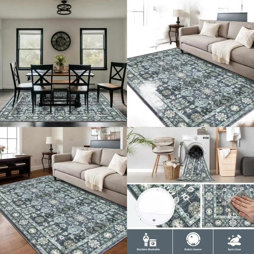 Винтажный синий/темно-синий коврик в стиле бохо, 8x10, моющийся, нескользящий, устойчивый к пятнам для гостиной, спальни, столовой и домашнего офиса
Винтажный синий/темно-синий коврик в стиле бохо, 8x10, моющийся, нескользящий, устойчивый к пятнам для гостиной, спальни, столовой и домашнего офиса