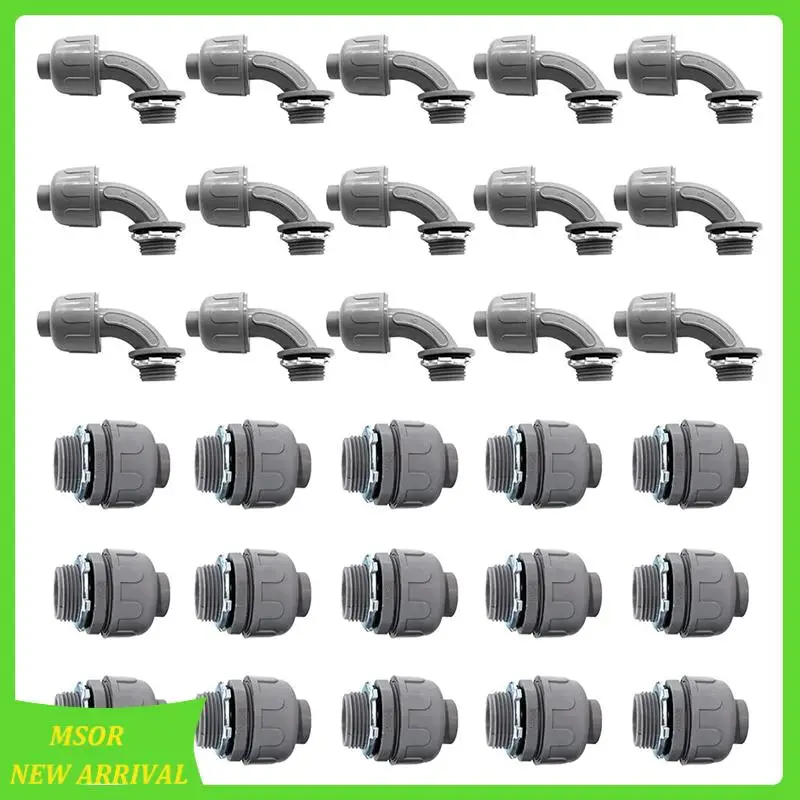 Doings!30Pcs,3/4In Liquid Tight Connector Non-Metallic Electrical Conduit Fittings, PVC Flexible Conduit (Straight+90 Degree)
Doings!30Pcs,3/4In Liquid Tight Connector Non-Metallic Electrical Conduit Fittings, PVC Flexible Conduit (Straight+90 Degree)