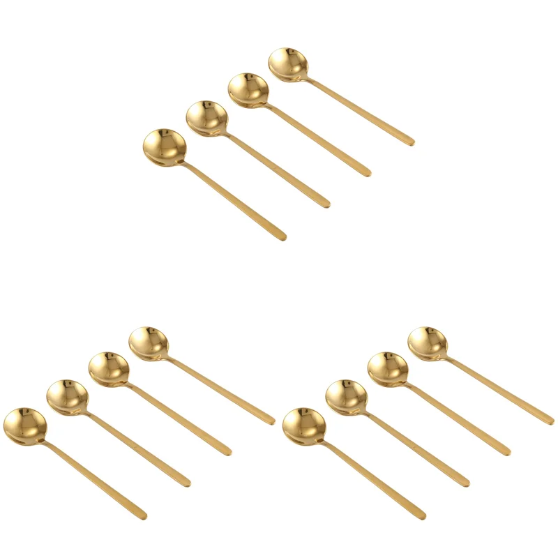 ABUN-12Pcs Round Shape Coffee Spoon Stainless Steel Mini Teaspoons Sugar Dessert Spoon Ice Cream Soup Spoon Kitchen(Gold)
ABUN-12Pcs Round Shape Coffee Spoon Stainless Steel Mini Teaspoons Sugar Dessert Spoon Ice Cream Soup Spoon Kitchen(Gold)