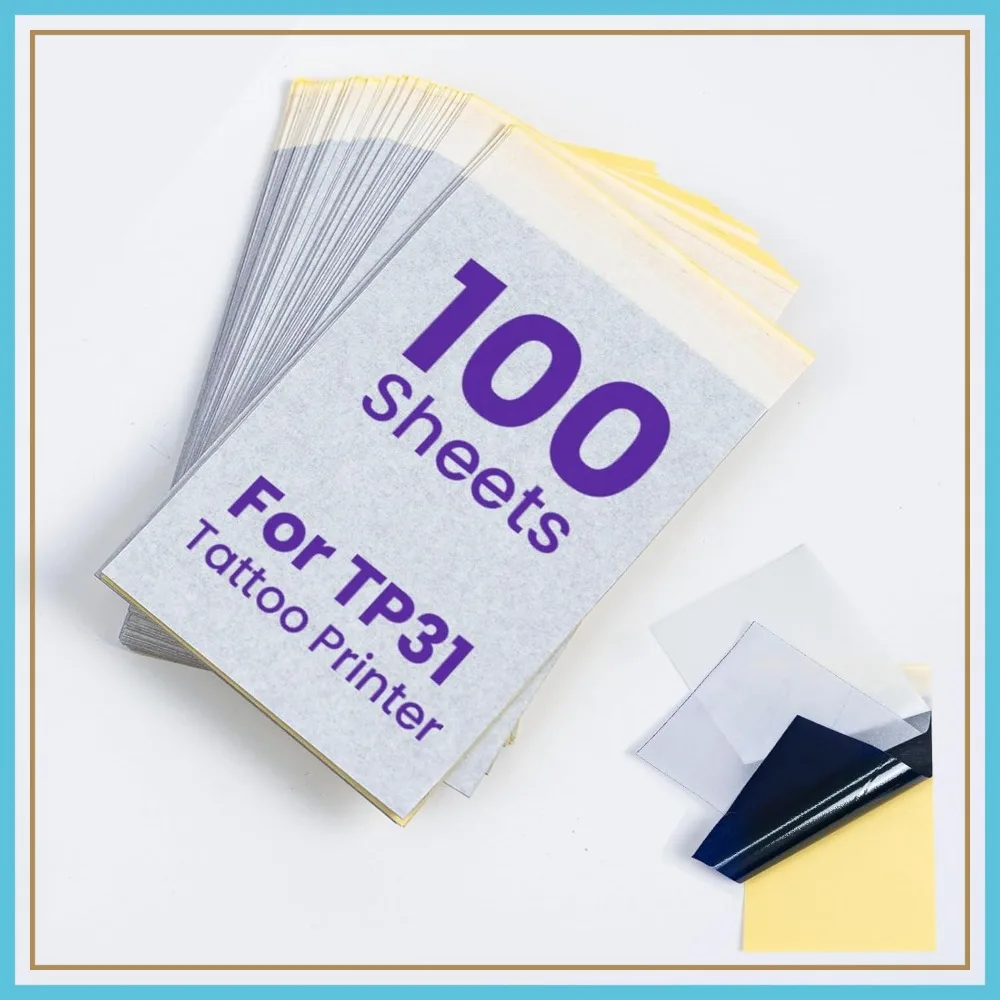 Tattoo Transfer Paper for 3" Stencil Printer, 100 Sheets, 3.15x5.24"
Tattoo Transfer Paper for 3" Stencil Printer, 100 Sheets, 3.15x5.24"