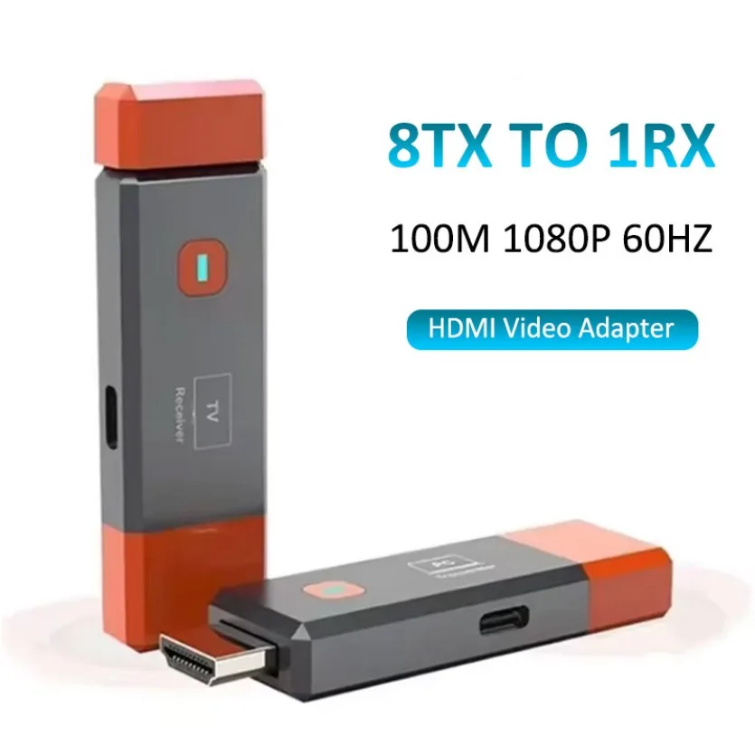 100M 1080P HDMI-Compatible Wireless Extender 5.8G HD Transmission Projector Video Extension for PC Laptop TV Projector Monitor
100M 1080P HDMI-Compatible Wireless Extender 5.8G HD Transmission Projector Video Extension for PC Laptop TV Projector Monitor