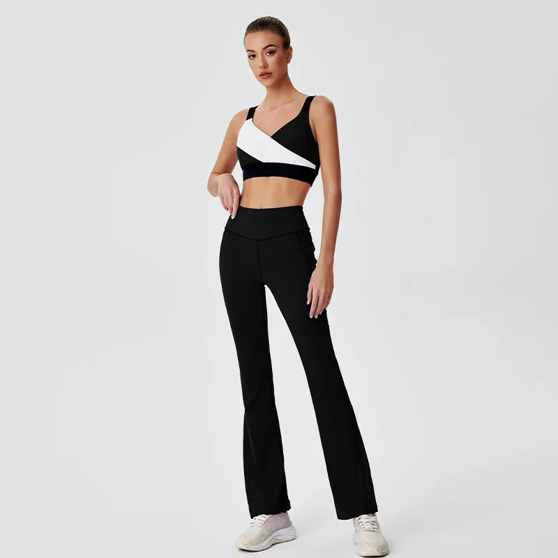 Jenny&dave Yoga Suit Set, Nude High Stretch Color Blocked Bra Vest, Hip Lifting Flared Pants, Long Pants, Fitness Suit For Women
Jenny&dave Yoga Suit Set, Nude High Stretch Color Blocked Bra Vest, Hip Lifting Flared Pants, Long Pants, Fitness Suit For Women