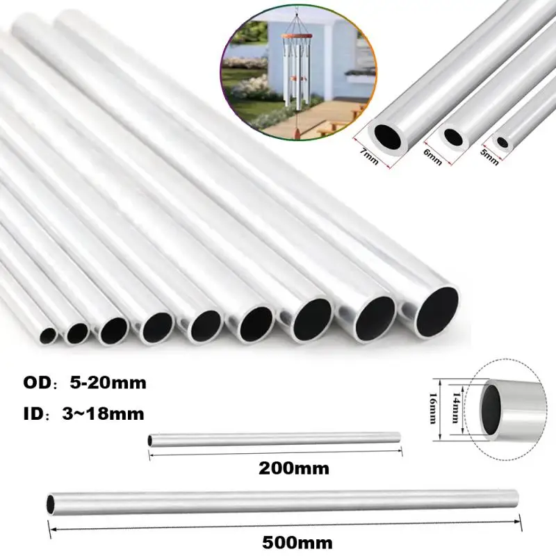 1pcs 6063 Aluminium Pipe Length 500mm/200mm OD 5~20mm Inner Dia 3~18mm Thickness 1mm Straight Round Aluminum Alloy Tube
1pcs 6063 Aluminium Pipe Length 500mm/200mm OD 5~20mm Inner Dia 3~18mm Thickness 1mm Straight Round Aluminum Alloy Tube