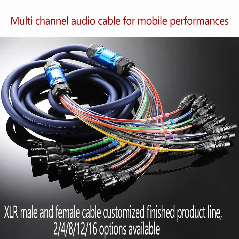 XLR Welding Male Female Audi Speaker Cable 2/4/8/12/16-way Stage Mobile Performance Multichannel Audio Microphone Signal Line
XLR Welding Male Female Audi Speaker Cable 2/4/8/12/16-way Stage Mobile Performance Multichannel Audio Microphone Signal Line