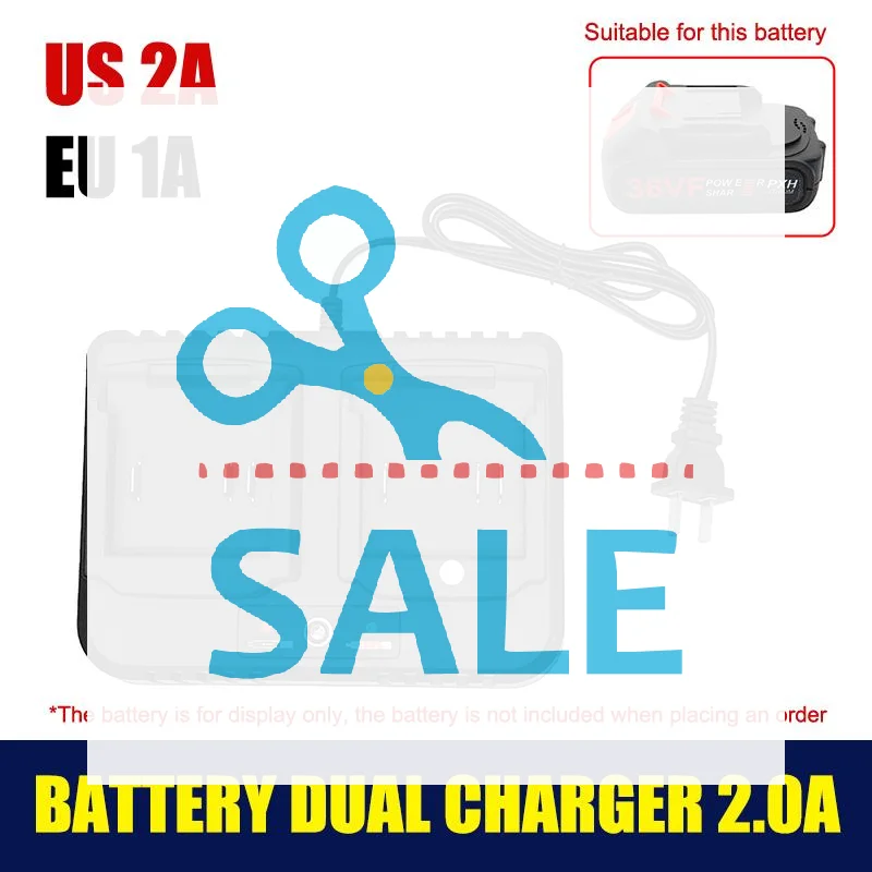 1Pcs EU/US Plug Dual-Ports Li-ion Battery Charger For 18V Lithium Battery BL1830 One To Two Charging Dock With Light 1A/2A
1Pcs EU/US Plug Dual-Ports Li-ion Battery Charger For 18V Lithium Battery BL1830 One To Two Charging Dock With Light 1A/2A