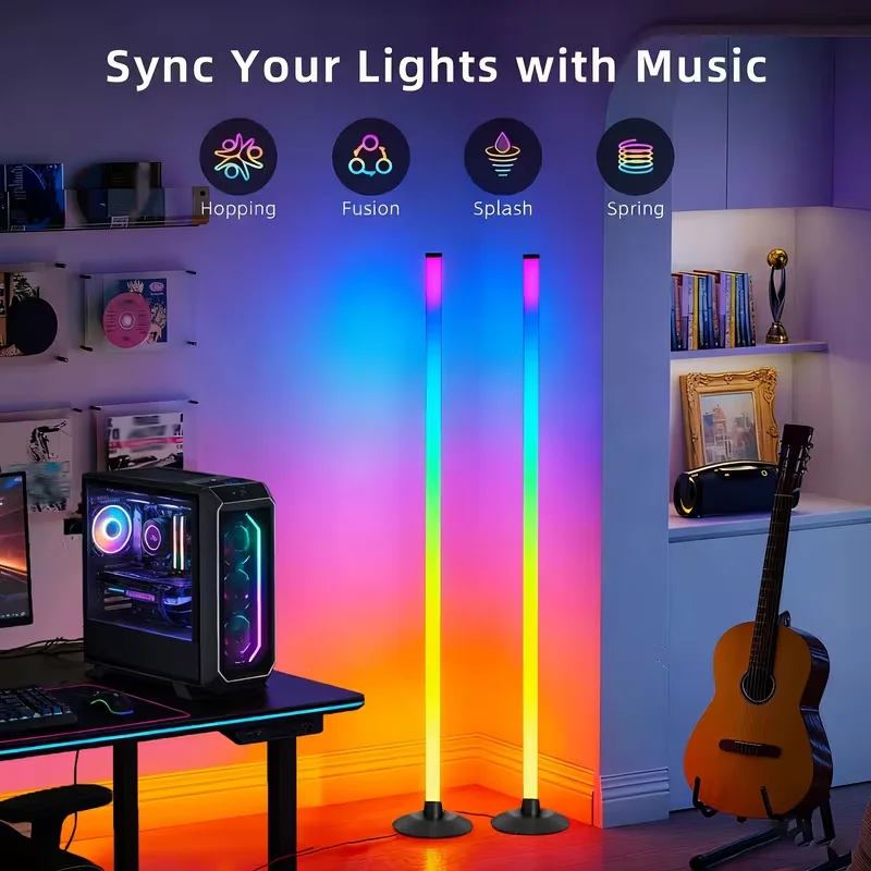 Угловой напольный светильник 5В, умные RGB LED-светильники для угла помещения с пультом дистанционного управления и управлением через приложение, для гостиной, спальни, игровой комнаты, простая установка.
Угловой напольный светильник 5В, умные RGB LED-светильники для угла помещения с пультом дистанционного управления и управлением через приложение, для гостиной, спальни, игровой комнаты, простая установка.