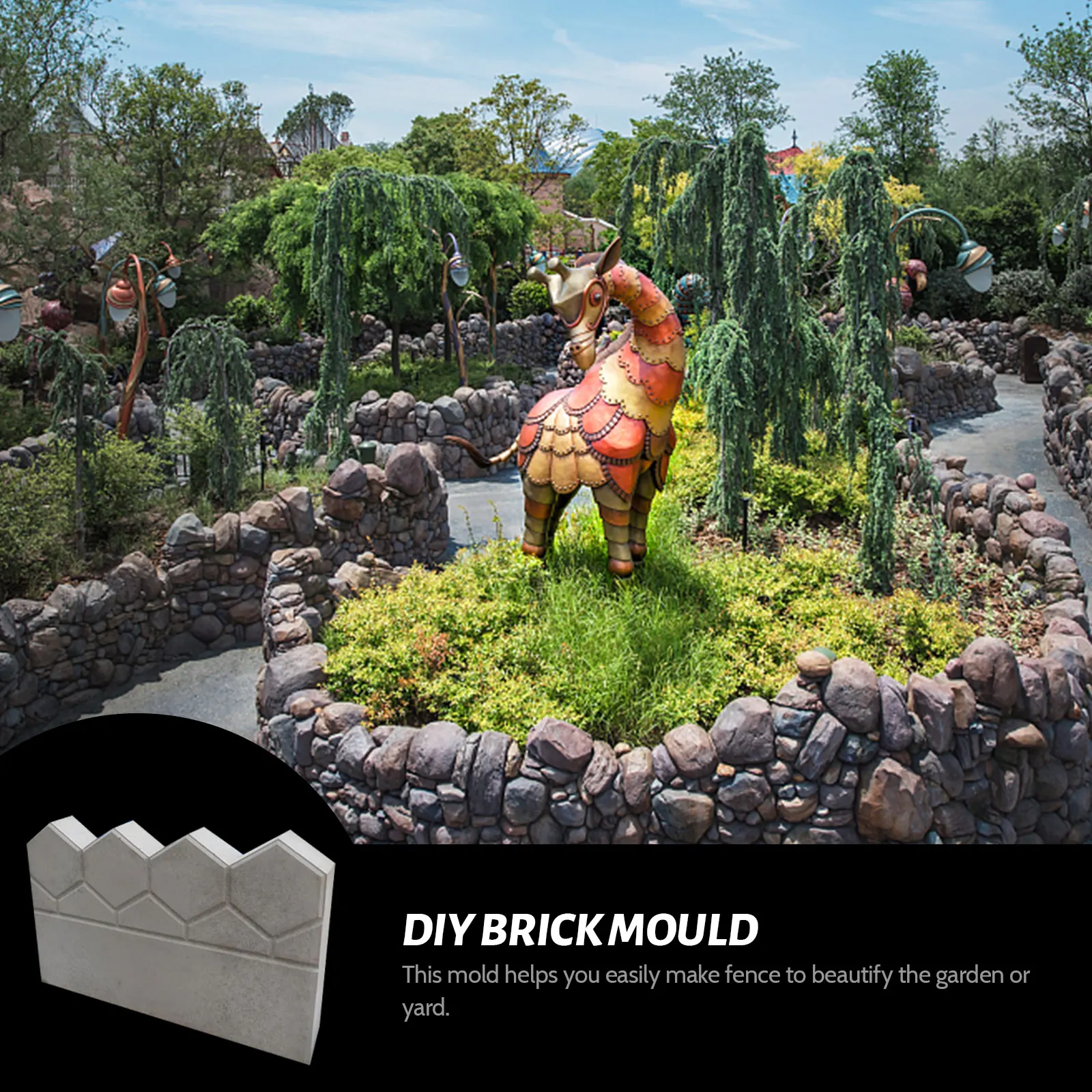 Plastic Brick Mold DIY Pit Fence Maker Reusable Practical Cement Molds Garden Yard Decoration Easy Simple
Plastic Brick Mold DIY Pit Fence Maker Reusable Practical Cement Molds Garden Yard Decoration Easy Simple