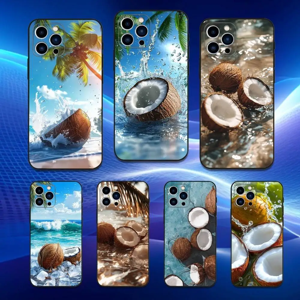 Tropical Fruits Coconut Phone Case For iPhone 16,15,14,13,12,11 Plus,Pro Max,XS,X,XR,SE,Mini,8,7,Soft Silicone Black Cover
Tropical Fruits Coconut Phone Case For iPhone 16,15,14,13,12,11 Plus,Pro Max,XS,X,XR,SE,Mini,8,7,Soft Silicone Black Cover