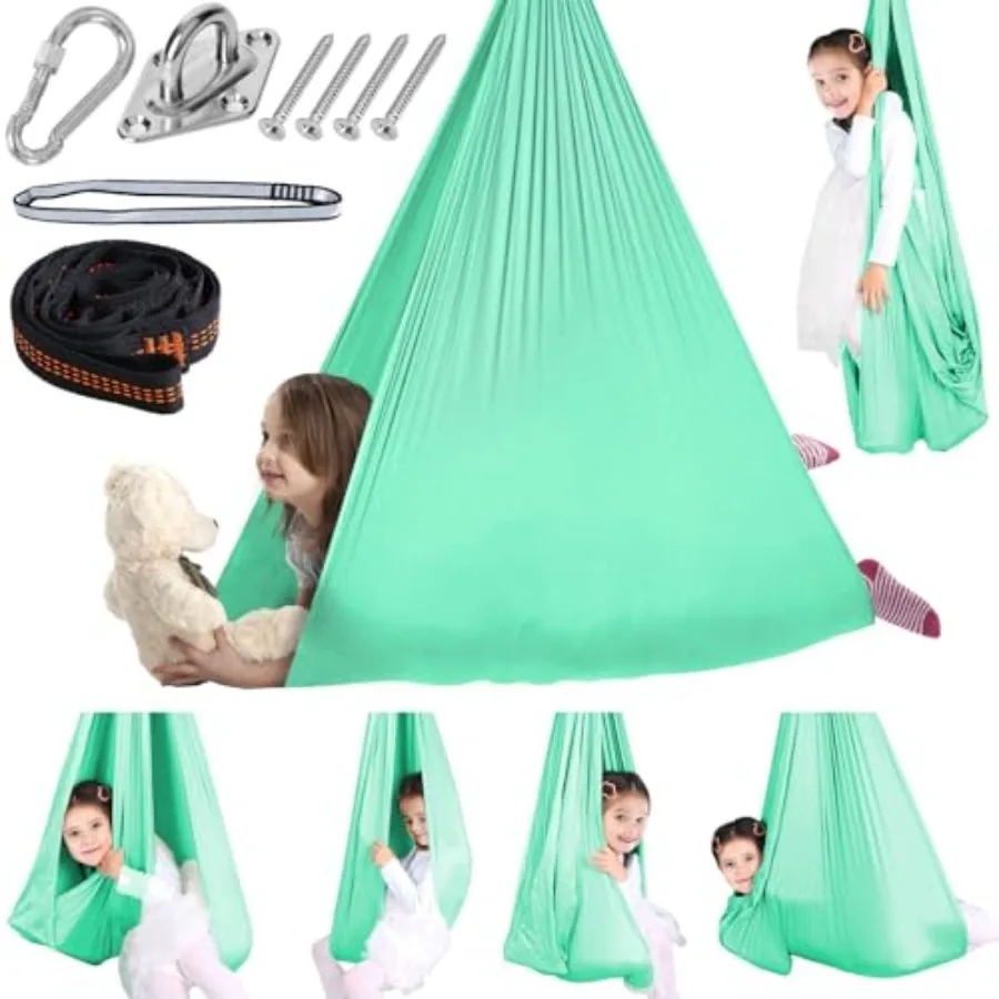 Sensory Swing Therapy Swing Hammock Indoor Outdoor for,Hardware Included, Soft Breathable Nylon Cuddle Swing Joy Hammock for Ch
Sensory Swing Therapy Swing Hammock Indoor Outdoor for,Hardware Included, Soft Breathable Nylon Cuddle Swing Joy Hammock for Ch