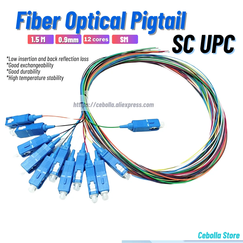 12 Colored SC APC UPC Fiber Optical Colorful Pigtail LAZH Simplex Single Mode 0.9Mm
12 Colored SC APC UPC Fiber Optical Colorful Pigtail LAZH Simplex Single Mode 0.9Mm