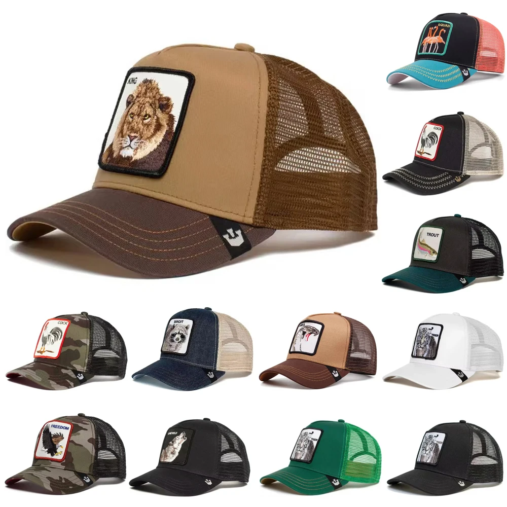 Fashion Baseball Caps Men Women Snapback Hip Hop Cap With Animals Embroidery Summer Breathable Mesh Trucker Caps Streetwear Bone
Fashion Baseball Caps Men Women Snapback Hip Hop Cap With Animals Embroidery Summer Breathable Mesh Trucker Caps Streetwear Bone